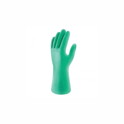 GUANTE NITRILO VERDE FLOCADO