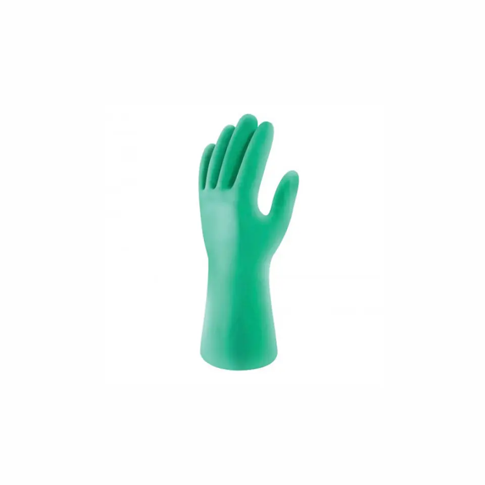 GUANTE NITRILO VERDE FLOCADO 1
