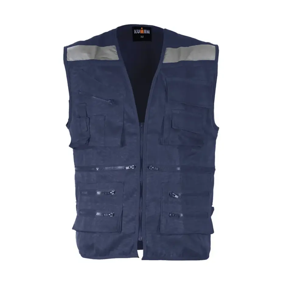 CHALECO GEOLOGO POPLIN AZUL 3