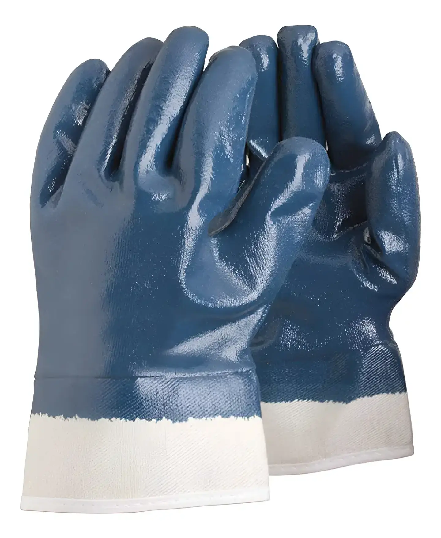 GUANTE NITRILO AZUL PUÑO DE SEGURIDAD 1
