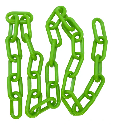 CADENA PLASTICA VERDE FLUOR  BOLSA 50 MTS.