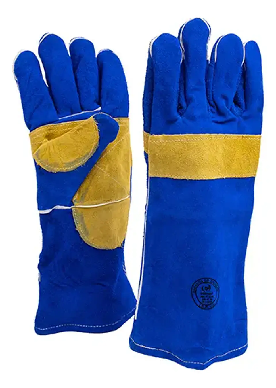 GUANTE SOLDADOR AZUL CON HILO KEVLAR 2