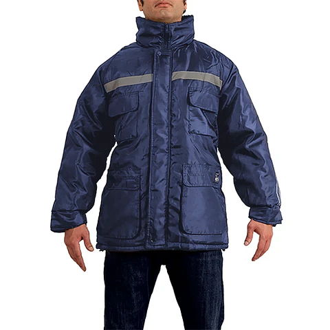 Parka Térmica Impermeable Con Gorro y Cinta Reflectante