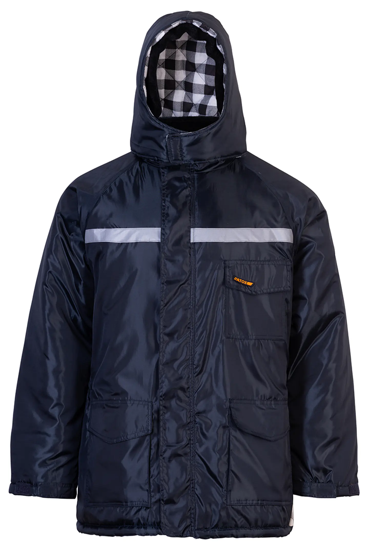 Parka Térmica Impermeable Con Gorro y Cinta Reflectante 3