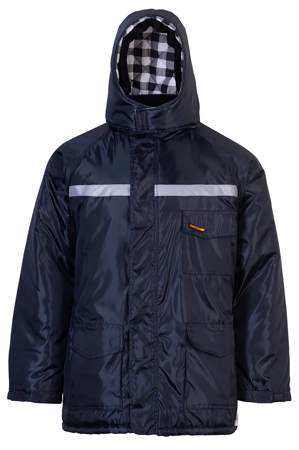 Parka Térmica Impermeable Con Gorro y Cinta Reflectante 3
