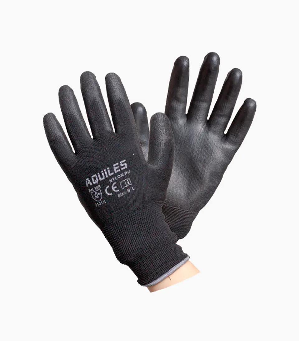 Guante Palma PU Negro 1