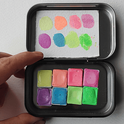Acuarelas neon pastel 