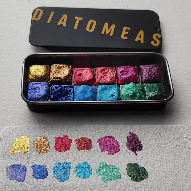 Mini caja Acuarelas personalizadas metálicas 