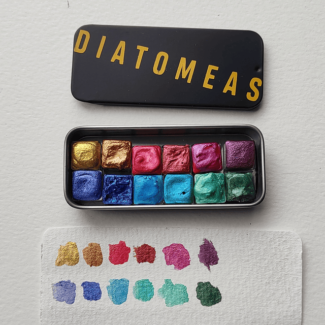 Mini caja Acuarelas personalizadas metálicas 