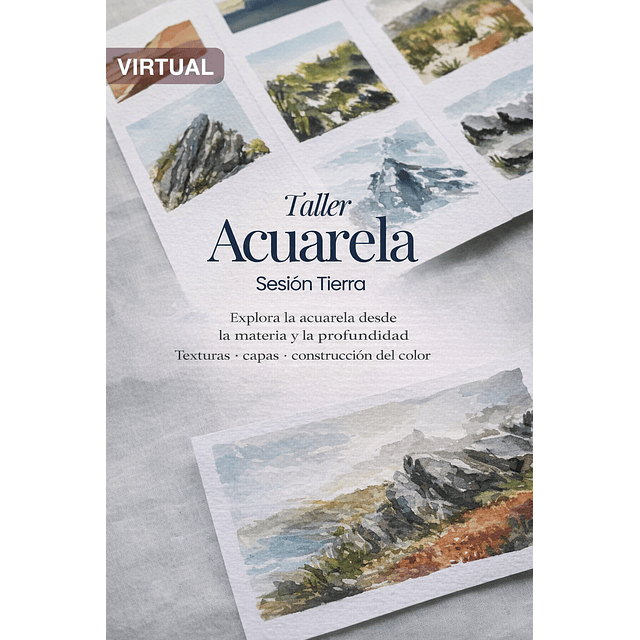 Taller virtual de acuarela: Estudio de los cuatro elementos