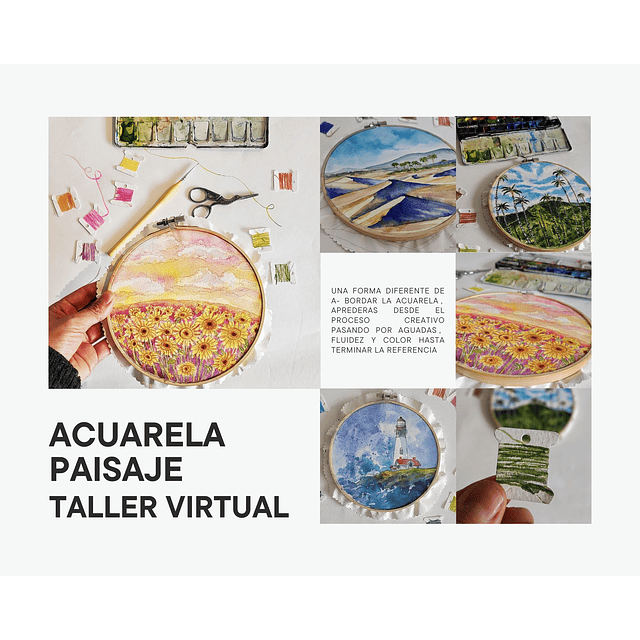 Taller Virtual Acuarela Paisaje precio anticipado hasta el 30 de marzo