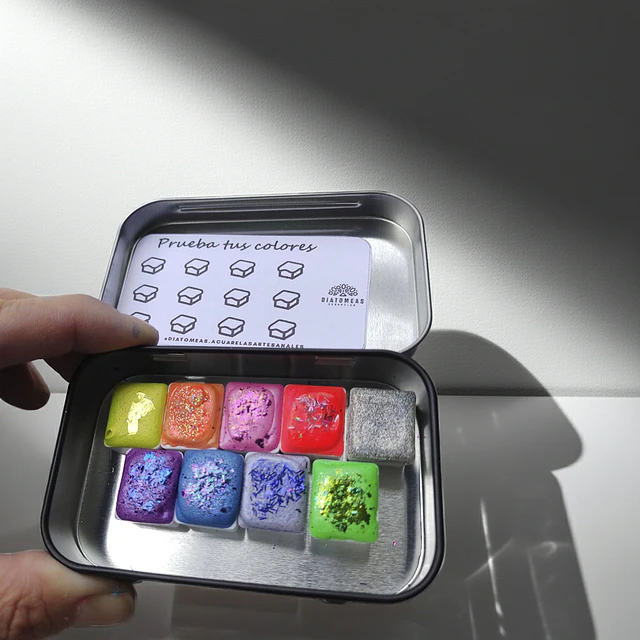 Set Acuarelas neon metalicas version 3