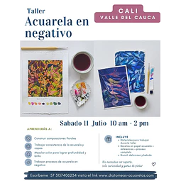 Taller Presencial Acuarela en Negativo - Cali Valle del Cauca