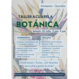 Taller de Acuarela Botánica – Armenia, Quindío