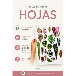 Taller Virtual de Acuarela: Hojas Tropicales