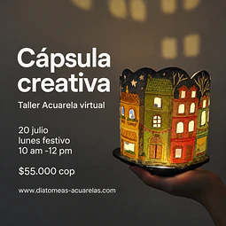 Cápsula Creativa: Casitas de Luz en Acuarela