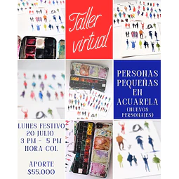 Capsula creativa virtual Personas pequeñas en acuarela: cómo llenar tus paisajes de vida