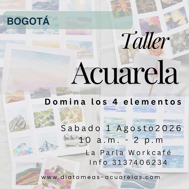 Taller Bogotá Domina los 4 Elementos en Acuarela