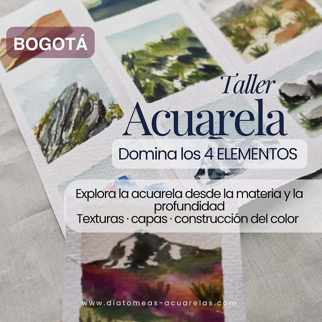 Taller Bogotá Domina los 4 Elementos en Acuarela