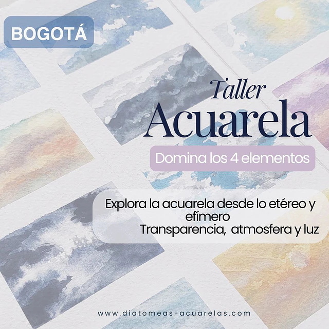 Taller Bogotá Domina los 4 Elementos en Acuarela
