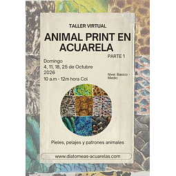 Tller virtual Aminal print en acuarela Parte 1 