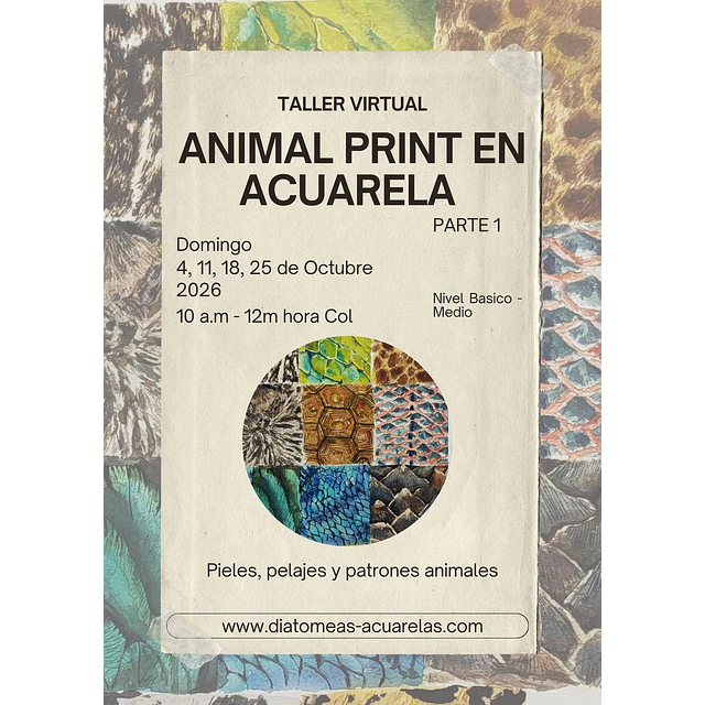 Tller virtual Aminal print en acuarela Parte 1 