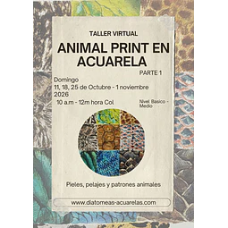 Taller virtual Animal print en acuarela Parte 1 