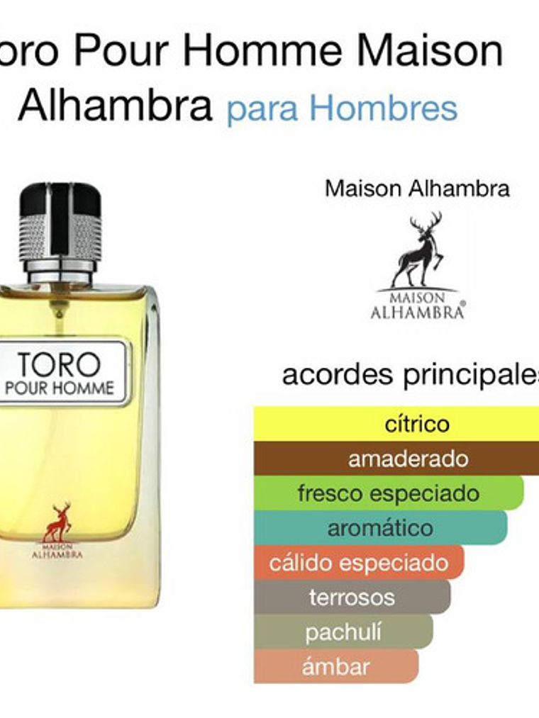 Toro pour homme 100 ml edp Maison alhambra hombre perfume original 3