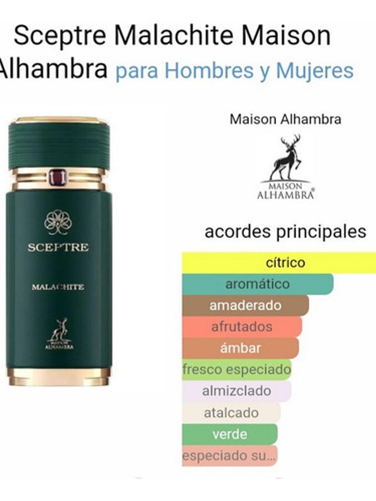 Maison Alhambra Sceptre Malachite Edp 100ml Unisex Original 4