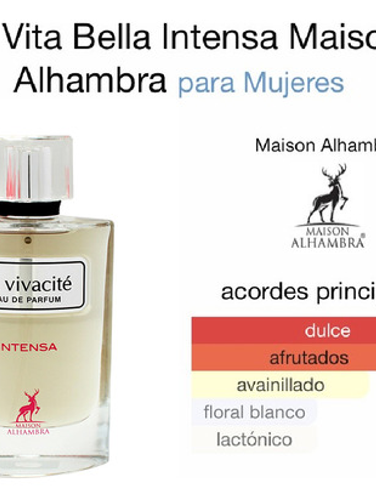 Perfume Maison Alhambra La Vivacite Intensa Edp 100 Ml Mujer 4