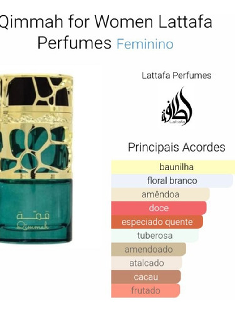 Perfume Floral Edp Mujer Árabe Lattafa Qimmah 100 Ml 5
