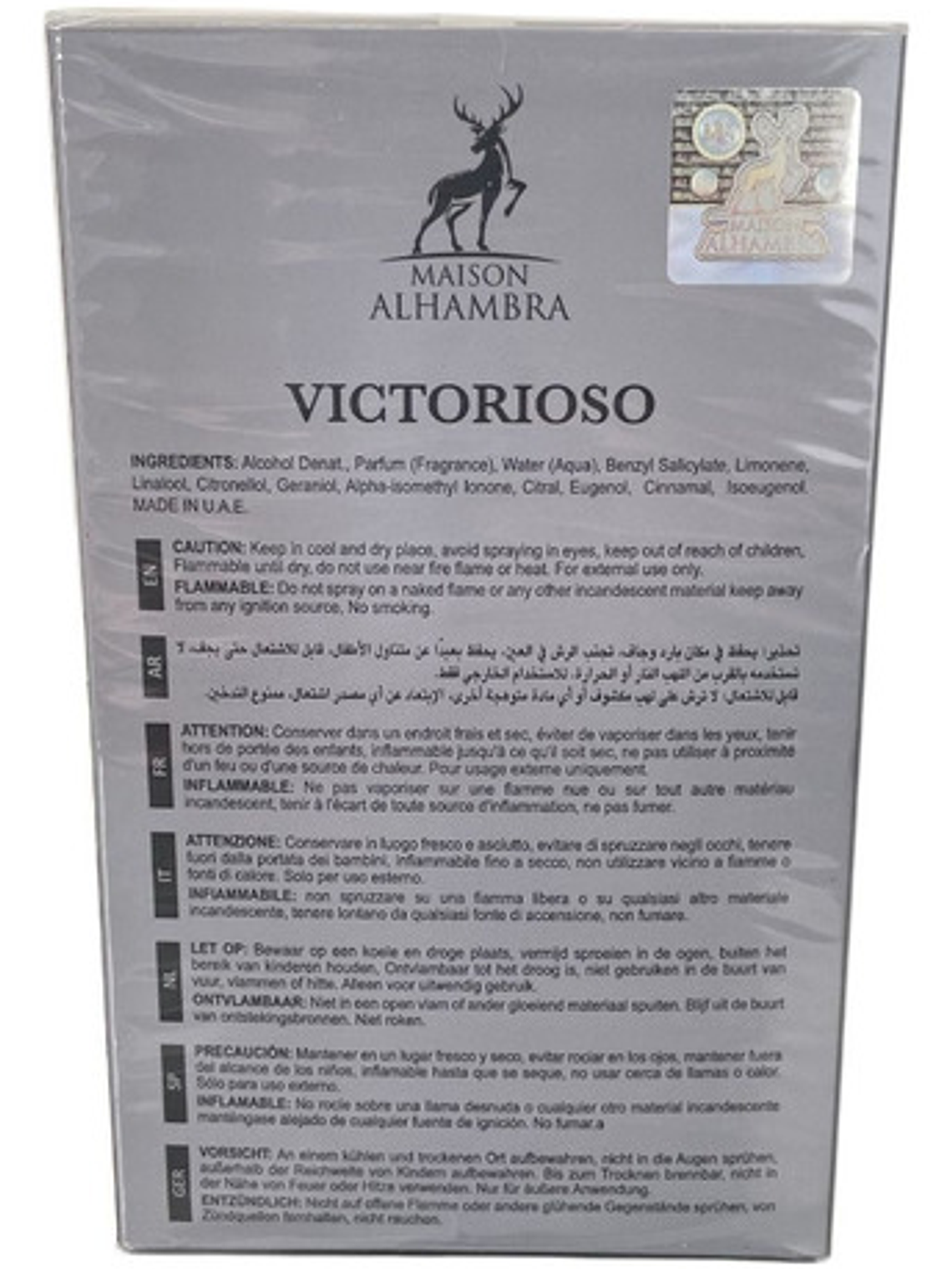 Perfume Dulce Edp Hombre Maison Alhambra Victorioso 100 Ml 7