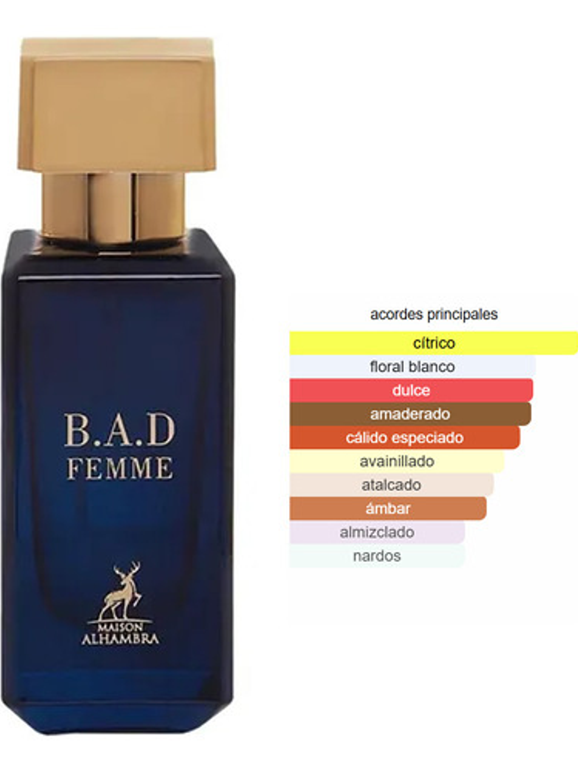 Perfume Dulce Edp Mujer Maison Alhambra Bad Femme 30 Ml 7