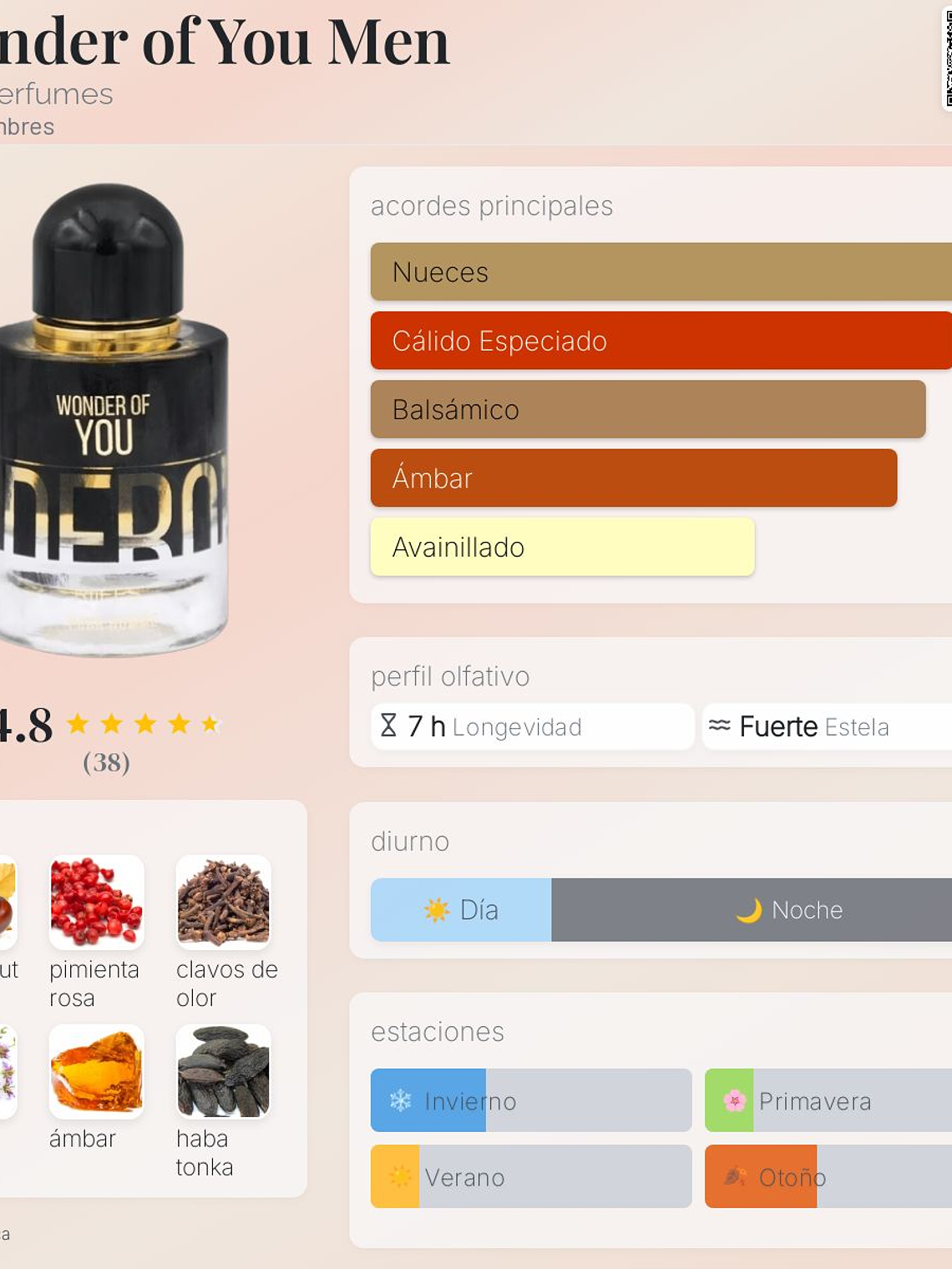 Wonder of you homme 100 ml edp Riiffs hombre perfume original 2