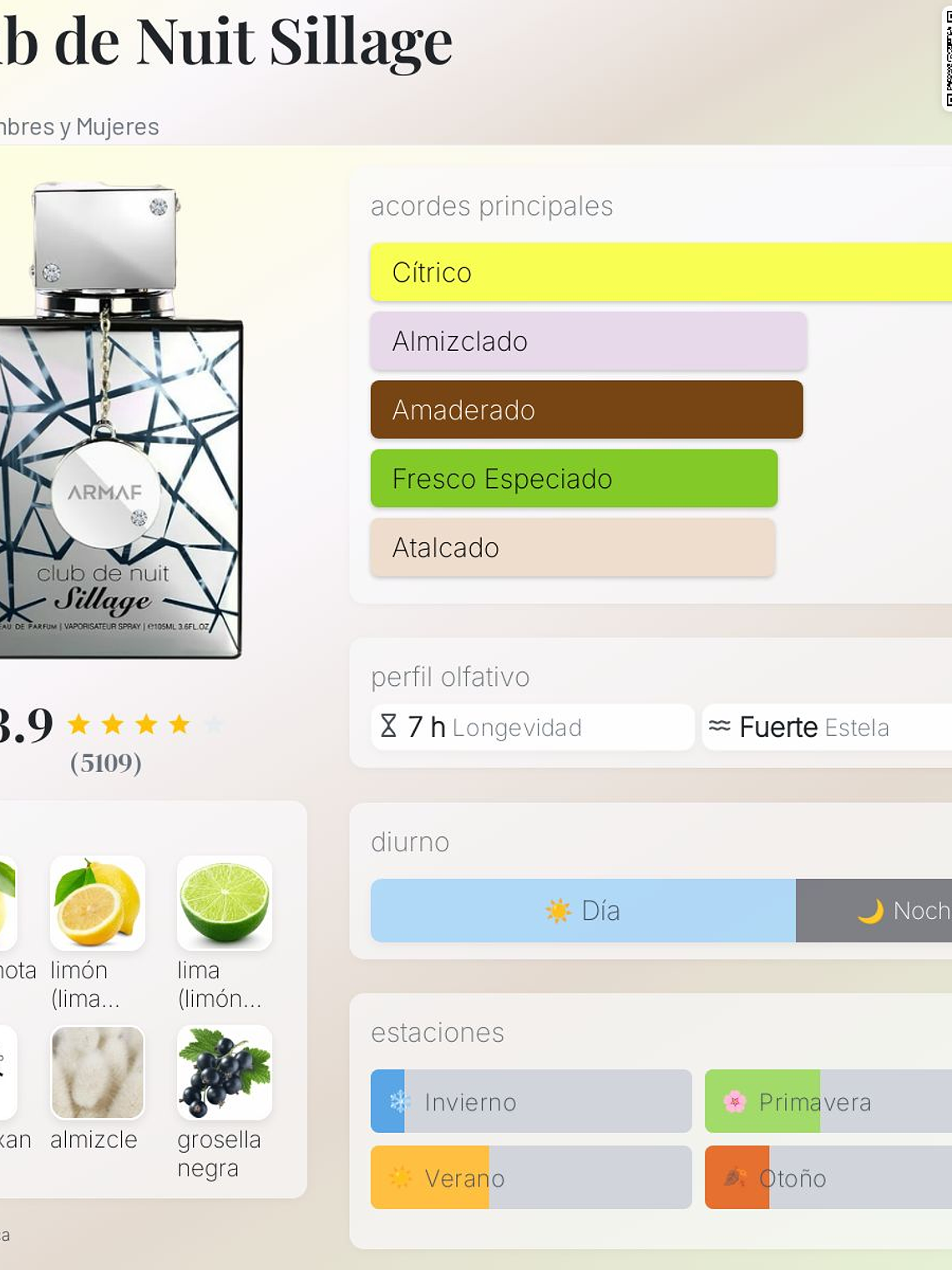 Club de Nuit Sillage  105 ml edp Armaf hombre perfume original 2