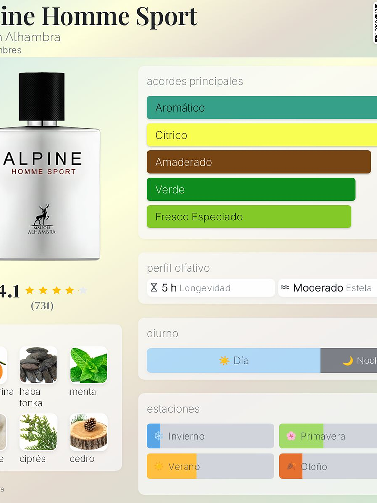 Alpine Homme Sport 100 ml edp Maison Alhambra hombre perfume original 2