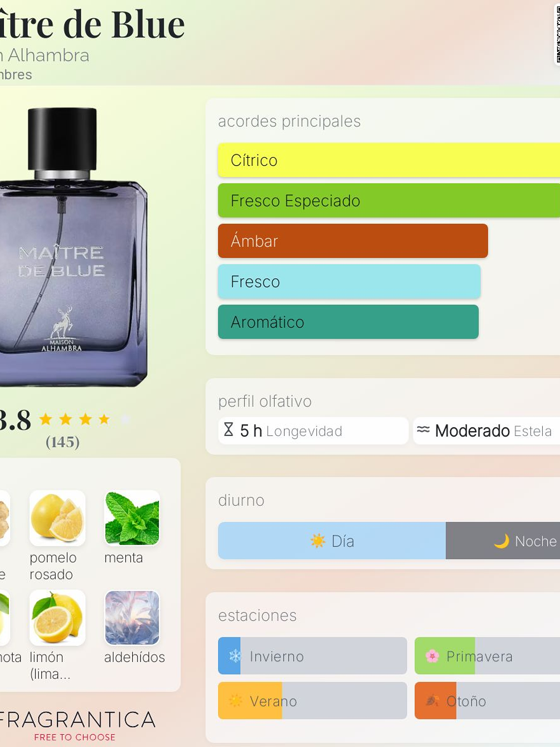 Maitre de blue 100 ml edp Maison alhambra hombre perfume original 2