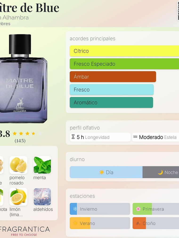 Maitre de blue 100 ml edp Maison alhambra hombre perfume original 2