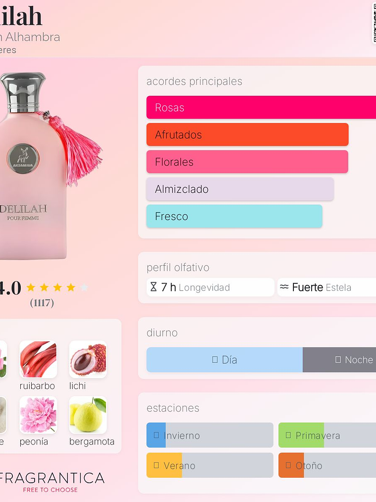 Delilah Pour Femme 100 ml edp Maison Alhambra mujer perfume original 2