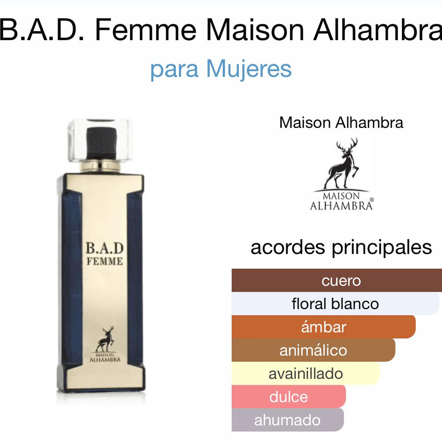 B.A.D Femme Maison Alhambra EDP 100ML Mujer Bad Femme 2