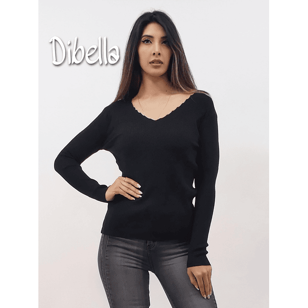 Polera lanilla cuello v 5