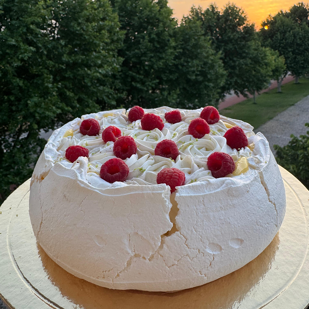 Pavlova de Limão e Framboesa 1