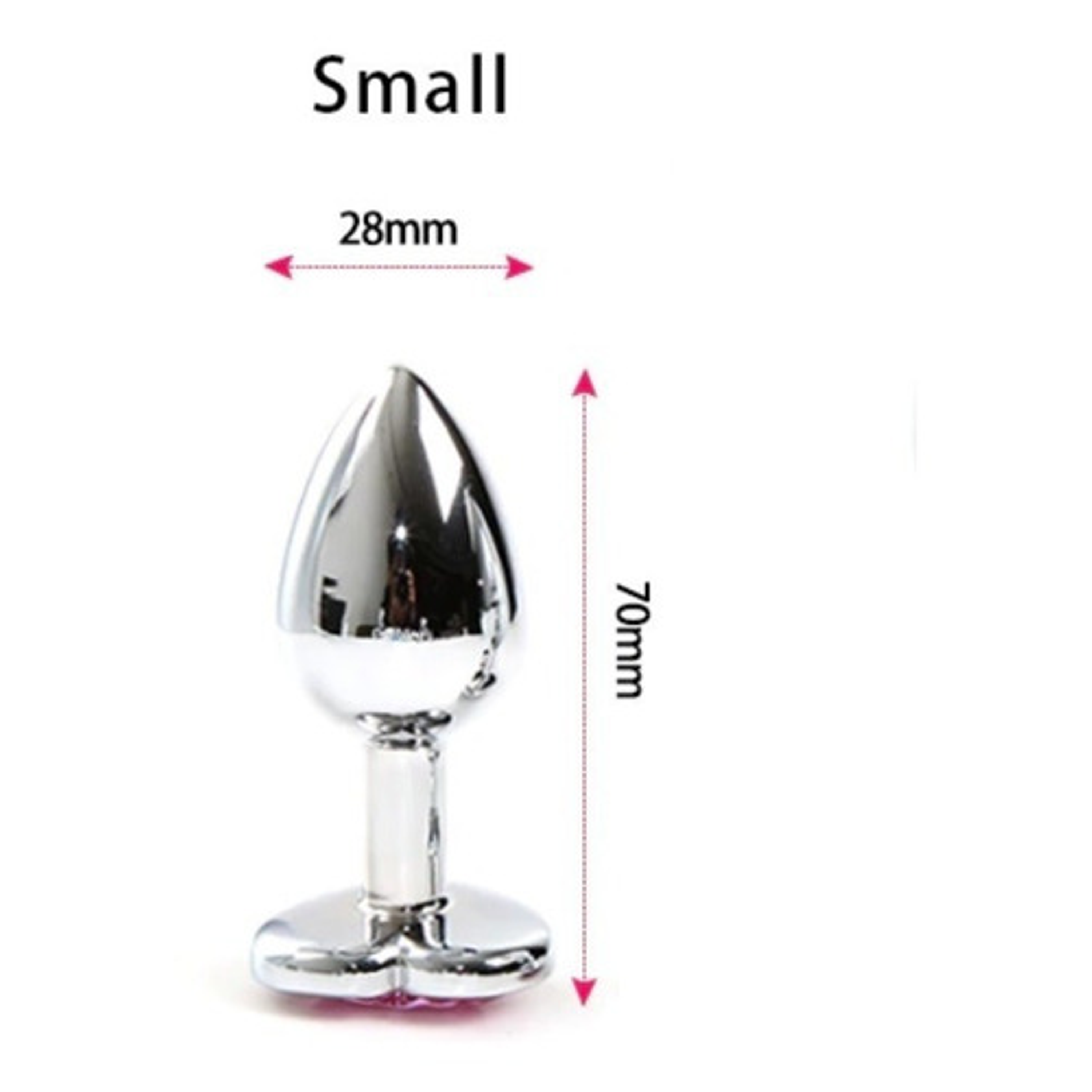 Plug Anal De Metal 7.3 X 2.8cm Corazon - Pequeño 3