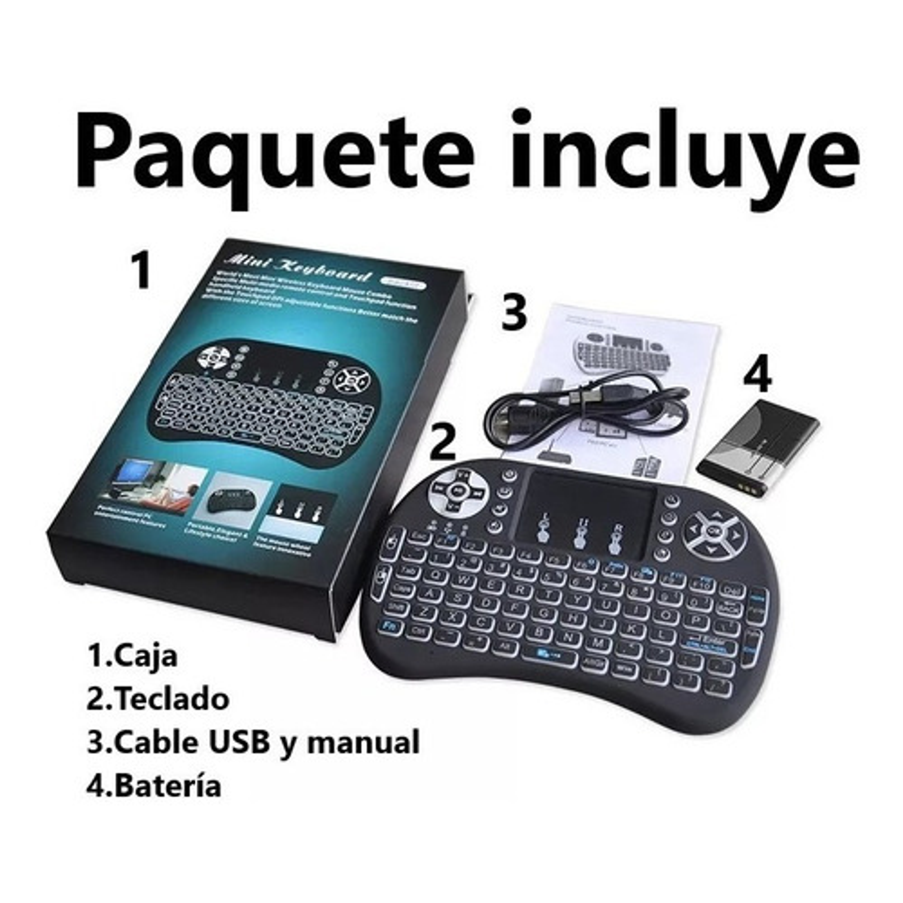 Mini Teclado Inalámbrico Para Smart Tv- Tv Box- Pc- Laptop 8