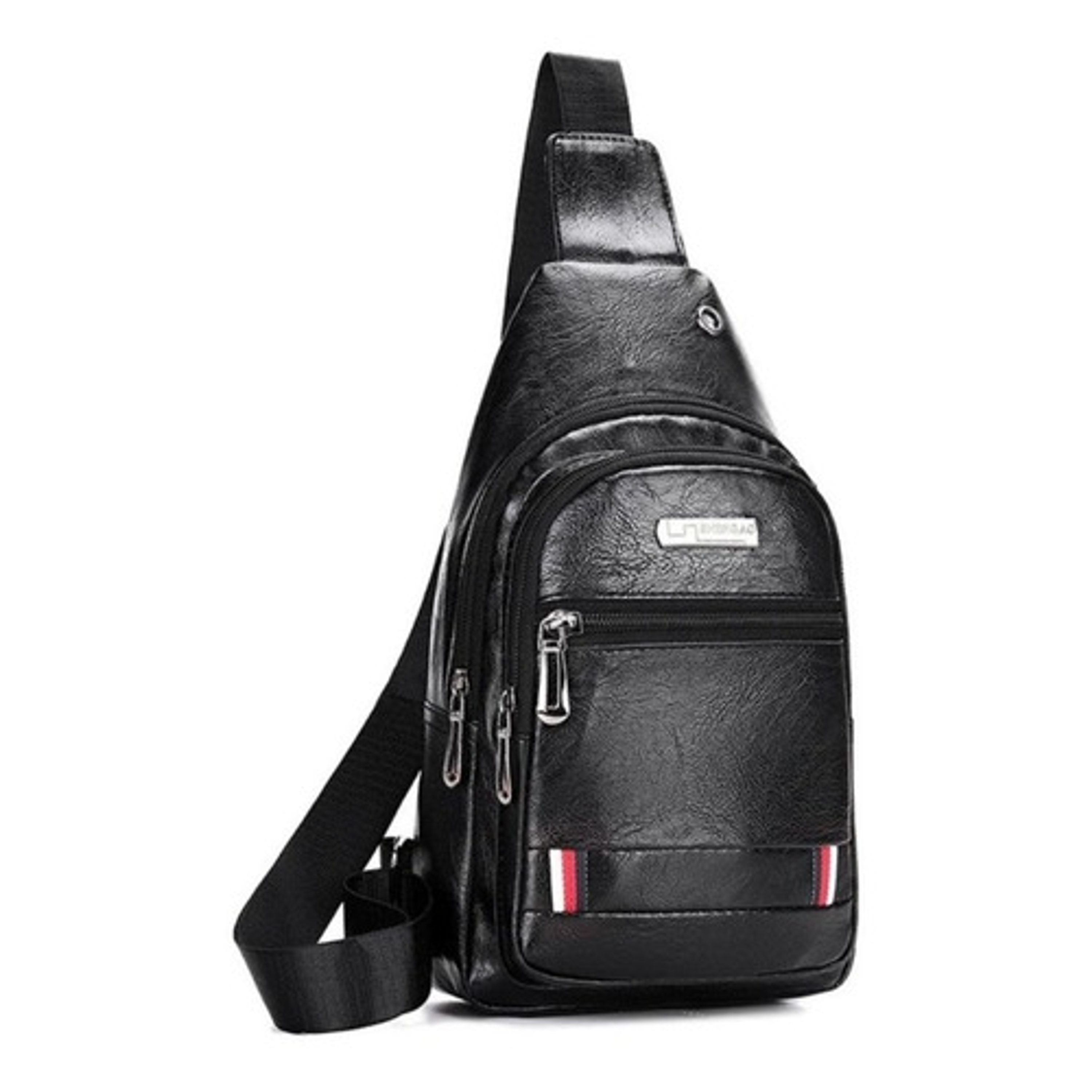 Pechera Mochila Morral Hombre Cuero Sintético 2