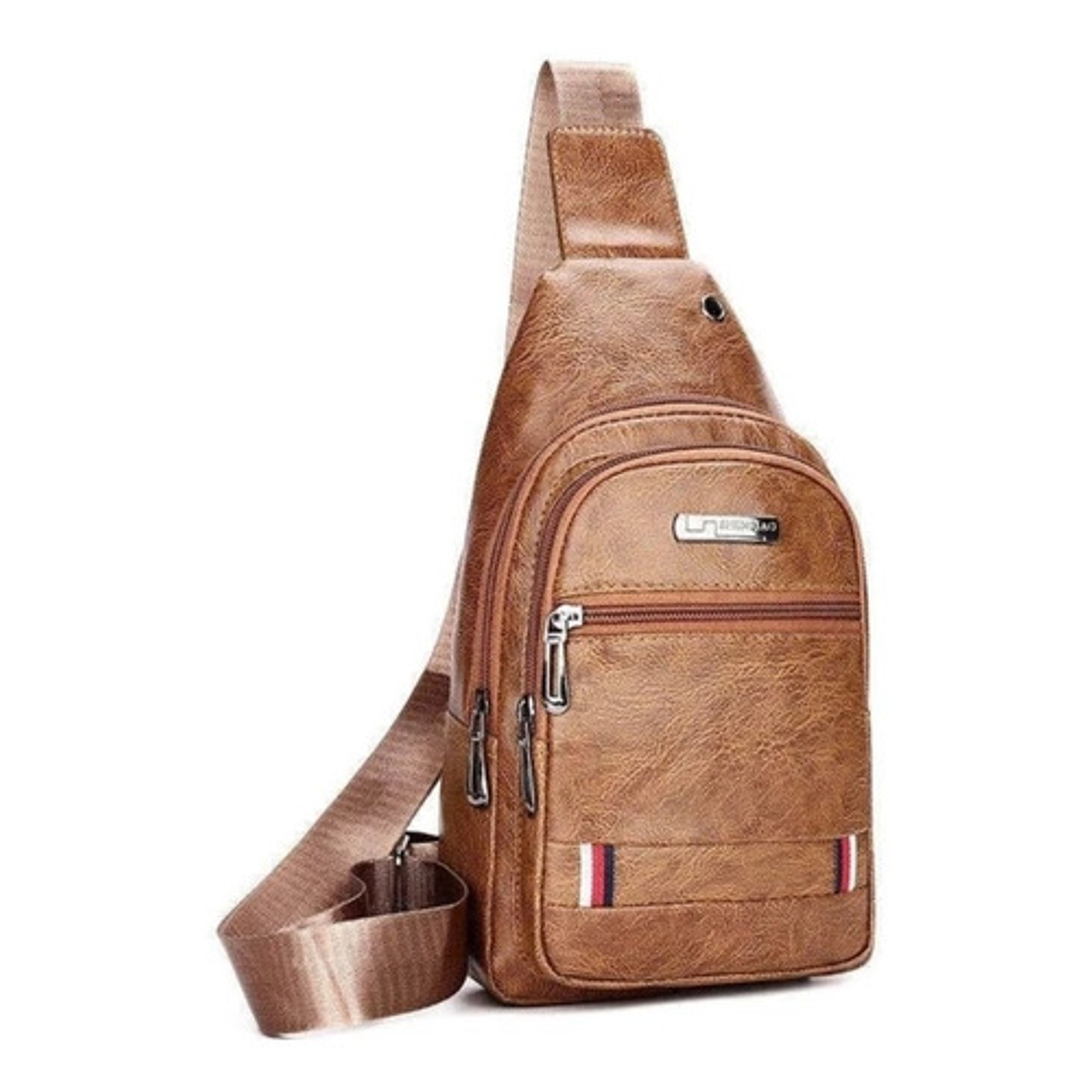 Pechera Mochila Morral Hombre Cuero Sintético 8