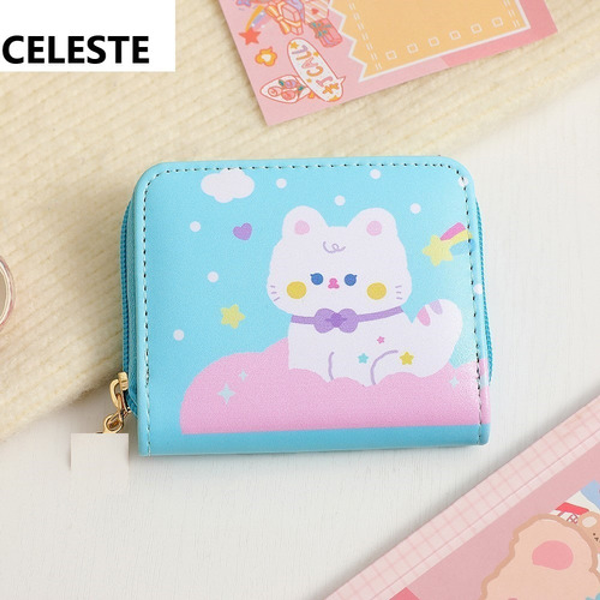 Billetera De Multi Bolsillo Cuero Sintético 7