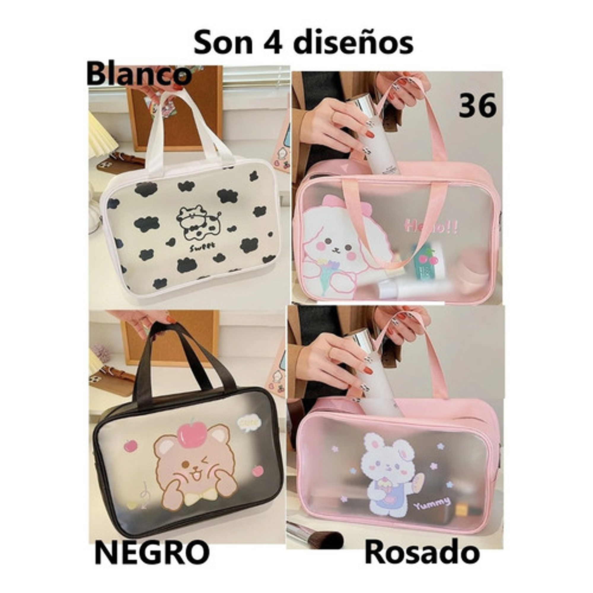 Bolsa De Maquillaje Estuche Neceser Con Diseño 31x21x12 12
