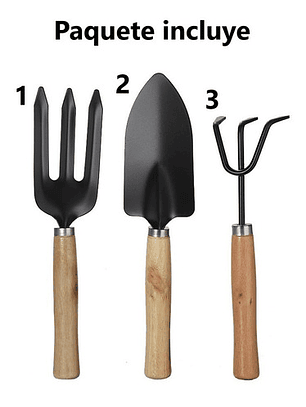 Kit De 3 Herramientas De Jardín