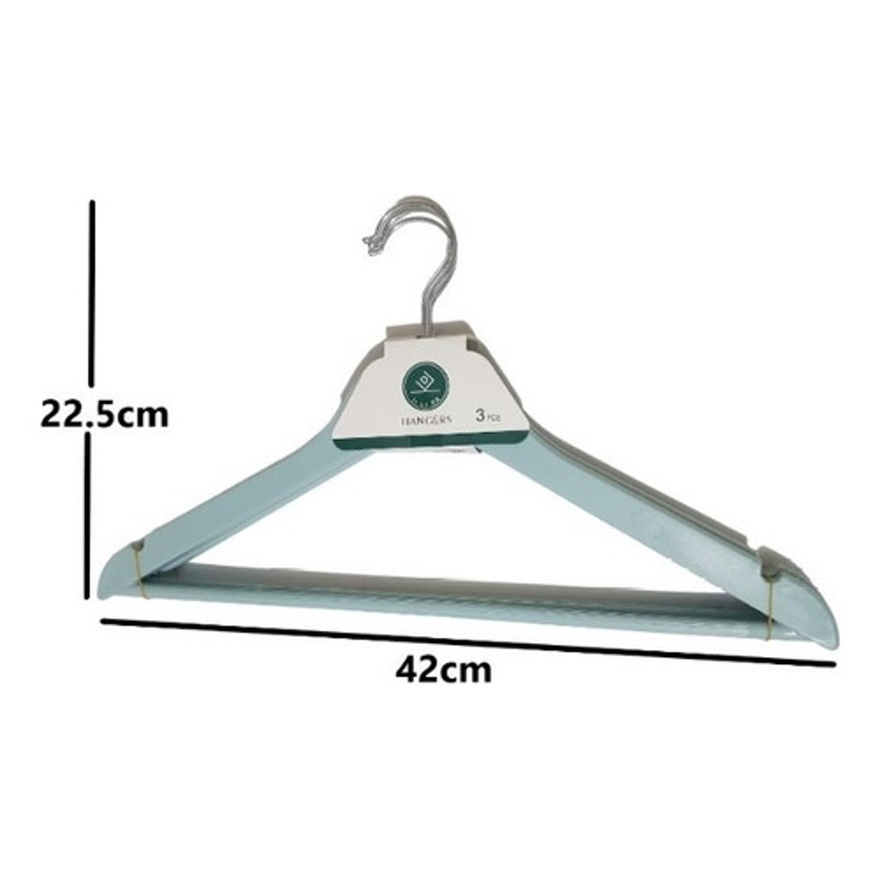 3 Ganchos Colgadores Perchas De Ropa  Celeste 3